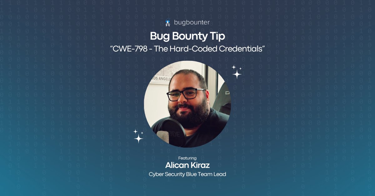 bugbounterr's tweet photo. π‘ Bug bounty tip of the week comes from Alican Kiraz. Alican shares his bug bounty tip on identifying and reporting CWE-798, AKA Hard Coded Credentials Vulnerability. Letβs dive into the bug bounty tip of the week!
π https://t.co/7LvY47poQ9
#bugbounter https://t.co/MkisjkFotD
