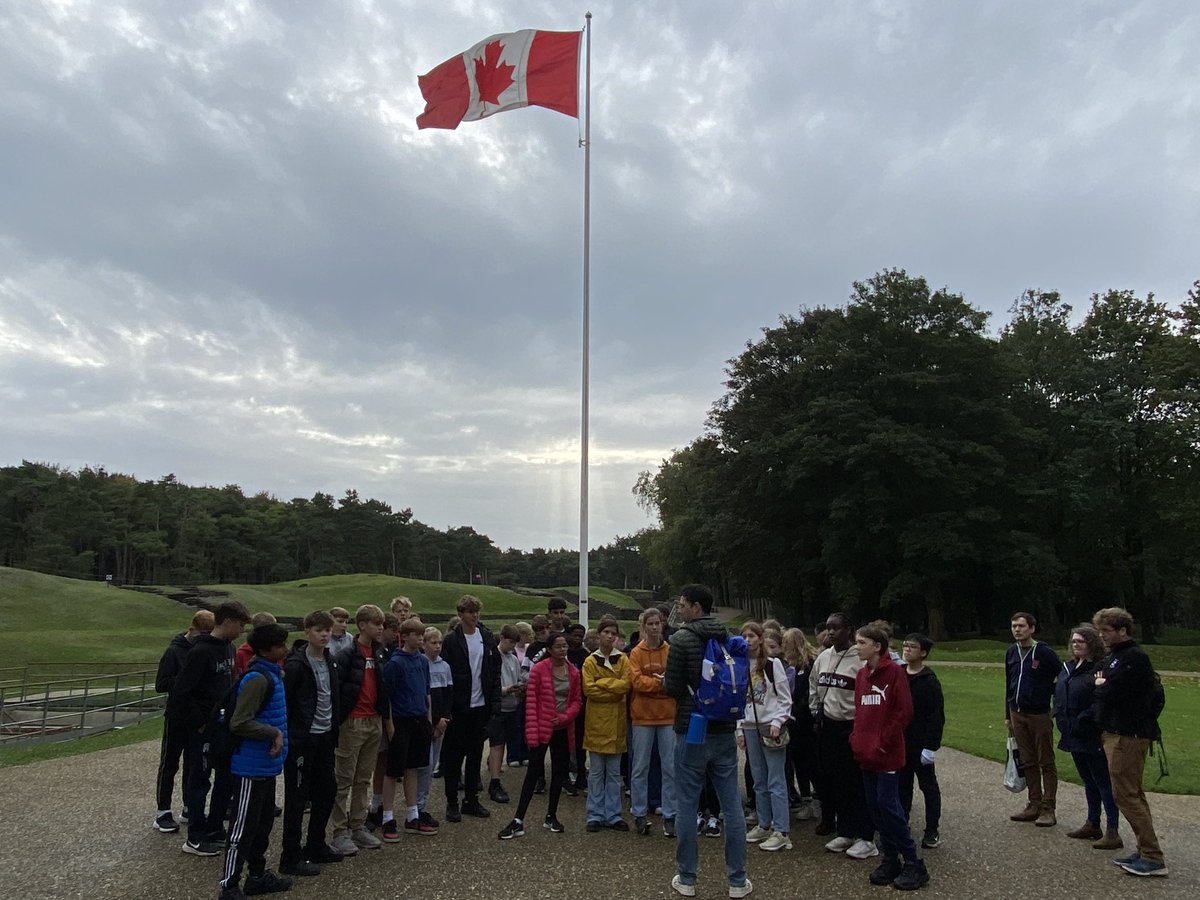 EngatKimbolton's tweet photo. Day Two of the Battlefields trip.
We are all a bit tired, but pupils were beautifully behaved and respectful during our solemn visit to the Vimy Ridge Canadian War Memorial. https://t.co/Ss0siwVFQg