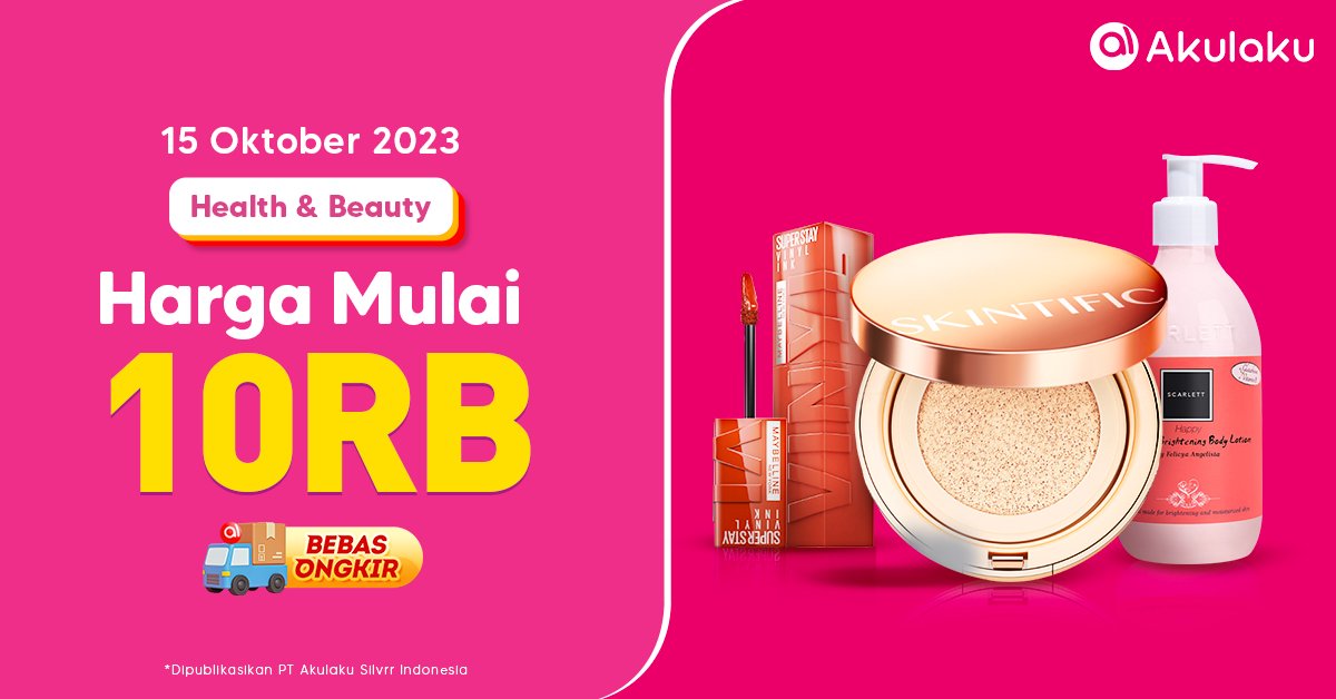 akulakuID's tweet photo. Emang boleh Makeup dan Skincare HARGANYA MULAI DARI 10RB??😱
Ditambah BEBAS ONGKIR cuma hari ini >> https://t.co/MjPRU9tmAd
#PromoBBF #BebasOngkir #DiskonMakeup #PromoMakeup #AkulakuIndonesia https://t.co/wRbinflgL7