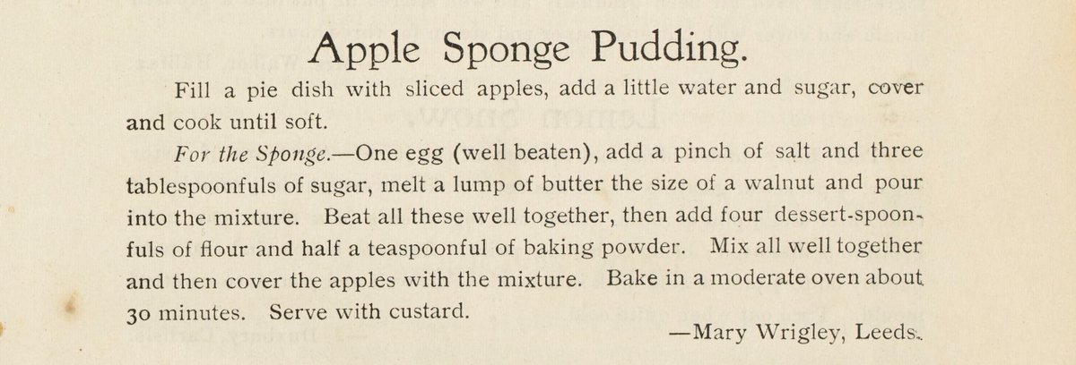 CumbriaArchives's tweet photo. 🍏🍎🍏🍎
Happy #AppleDay
Here's 2 recipes from a book compiled in 1921 by the friends of Charlotte Street Congregational Church, which do you prefer?
#eyafood #applerecipes #appleorchards #compotes #spongecake #CarlisleArchives #carlisle #recipebook @explorearchives https://t.co/L1fzUAvKY0