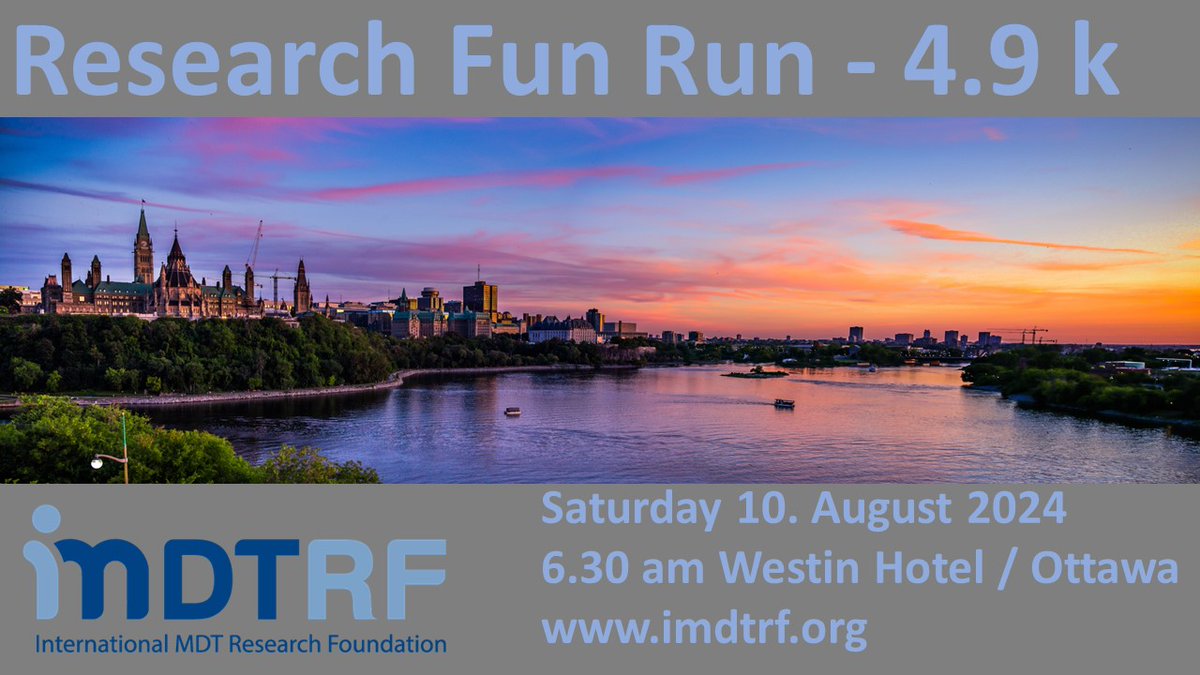 imdtrf.org/donate-funrun24
In conjunction with the 15th International Conference in Mechanical Diagnosis in Ottawa, IMDTRF is organizing this wonderful event.
Meet people from all over the world and enjoy this 4.9 k social run – or walk – together.
<a href="/McK_Institute/">McKenzie Institute</a>