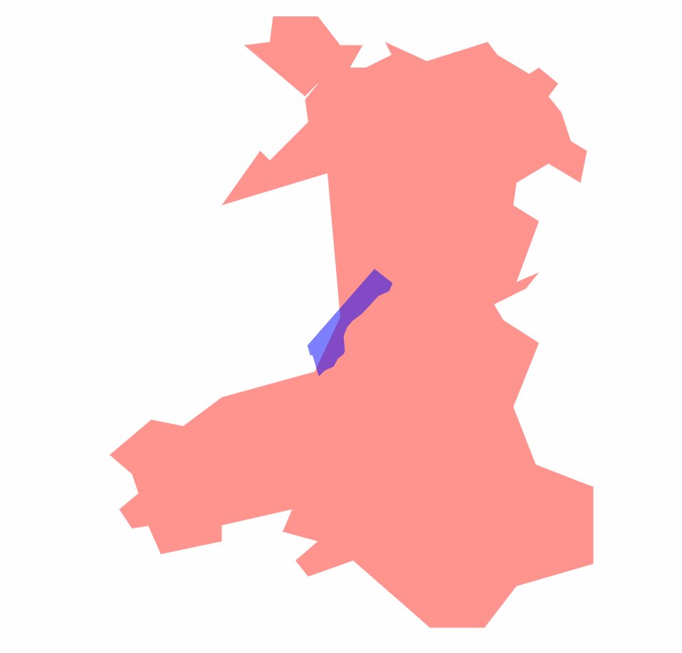 The Gaza Strip compared to Wales.

2 million people in a strip of land that would extend from New Quay to the Searivers Caravan Park in Ynyslas.

My heart feels empty.