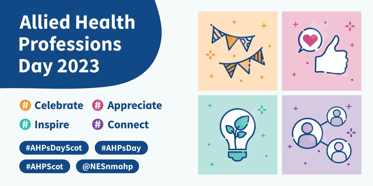 Today is #AHPsDay , a chance to celebrate all the great work done by Allied Health Professionals  - including SLTs!
Allied Health Professions are the third largest workforce in the NHS & support clients in a range of ways to participate fully in  daily activities.
#AHPsDayScot