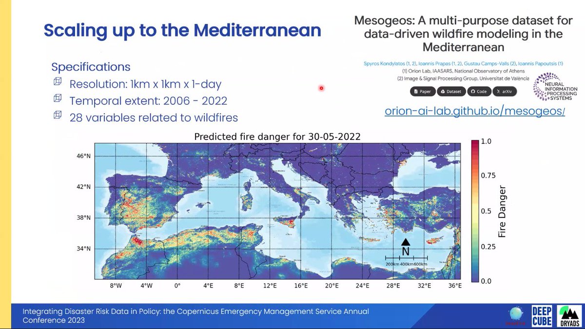 🔴Live from the #CEMS2023 Annual Conference on #DRRDay

<a href="/yannispapoutsis/">Ioannis Papoutsis</a> from the National Observatory of #Athens🇬🇷 discussed research on early warning and forecasting of wildfire danger🔥 and emphasised on the increasing role of #ArtificialIntelligence #AI