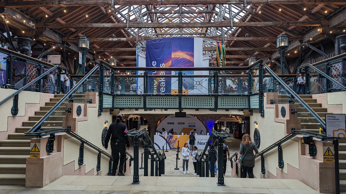 SapientCoffee's tweet photo. I managed to make it to my first Google Next event and I also had the opportunity to present which was great fun. Tobacco Dock is London is a pretty cool venue. https://t.co/KQz3pj9CU8