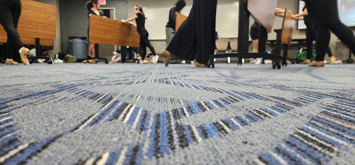 No bars, no problem. We used tables to complete our bar exercises for dance! The girls are working hard throughout this unit and learning the basics to help develop them as dancers. <a href="/HaskettJH/">Haskett Junior High</a> <a href="/BYoungHJH/">Brent Youngblood</a>