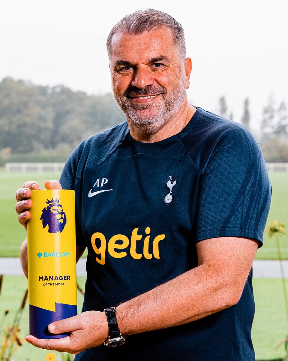 Ange Postecoglou has been named the @PremierLeague Manager of the Month for September! 🤍 Congratulations on back-to-back awards, Ange! 👏