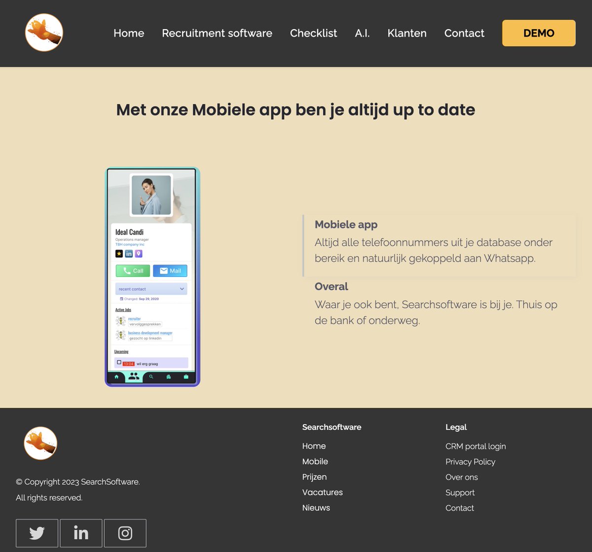 searchsoftware's tweet image. Hey recruiter communiceer jij met je kandidaten nog nog steeds het liefst via de desktop of toch liever via mobiel?
demo.searchsoftware.nl
#mobile #recruitment