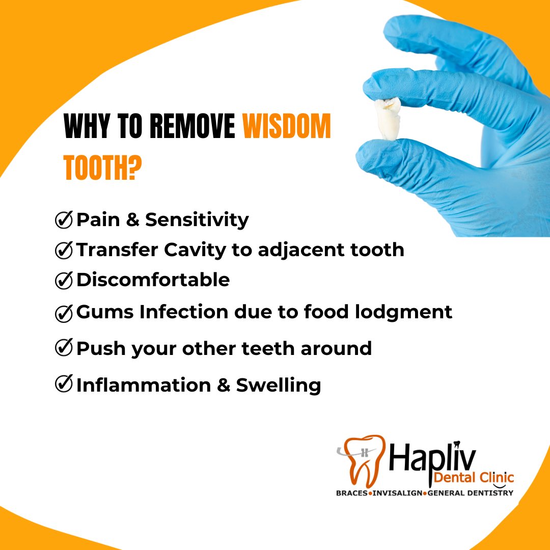 Book Appointment :+91-9810471255
Visit: haplivdentalclinic.com
#haplivdentalclinic #OralHealth
#WisdomTeeth
 #DentalCare
#ToothExtraction #toothpain #dentist #drachlaverma #dental #gurgaon #sector65