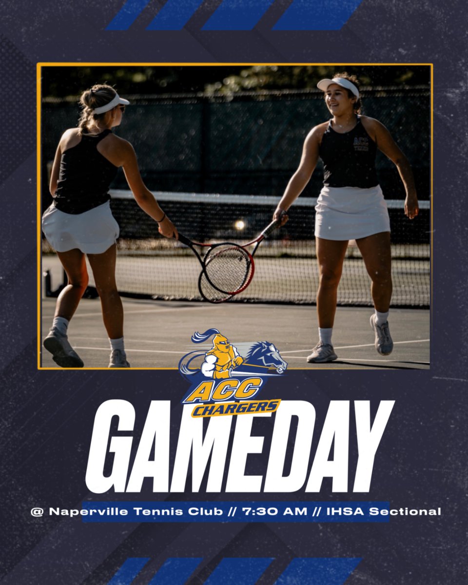 ACC Athletics (@acc_athletics) on Twitter photo Game Day! Good luck to Girls Tennis at the IHSA Sectional which has been moved inside at Naperville Tennis Club. 7:30 AM start! Go Chargers! #ChargerUp <a href="/acc_girlstennis/">ACC Girls Tennis</a> Game Day! Good luck to Girls Tennis at the IHSA Sectional which has been moved inside at Naperville Tennis Club. 7:30 AM start! Go Chargers! #ChargerUp <a href="/acc_girlstennis/">ACC Girls Tennis</a>