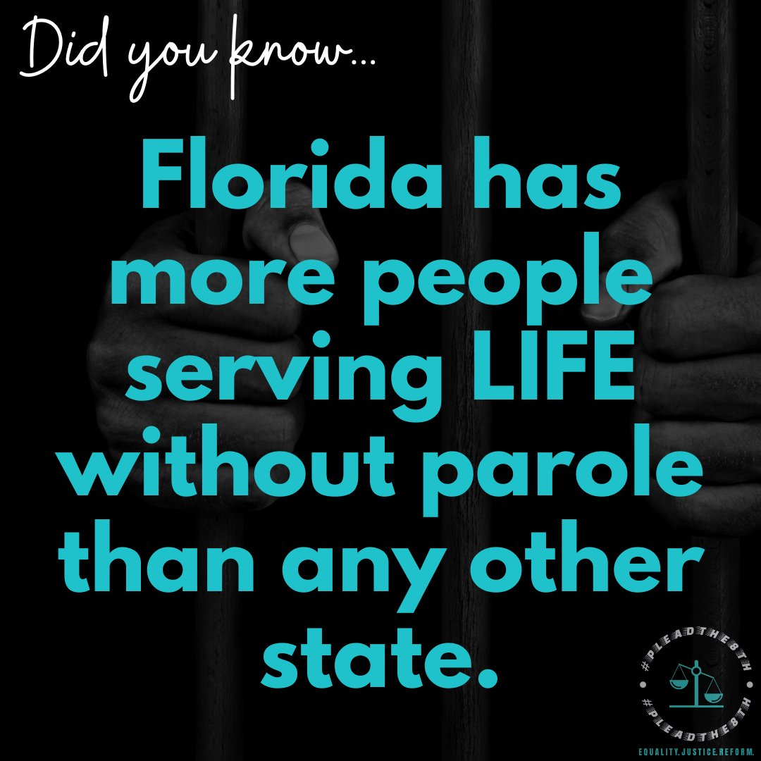Florida has more than 13,600 people serving life without parole. 
sentencingproject.org/reports/no-end…