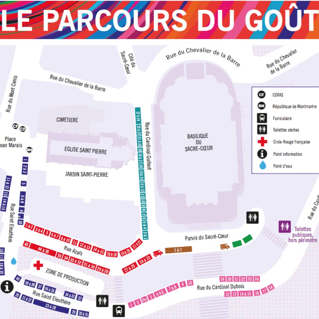 📍Repérez facilement vos stands préférés avec le plan du Parcours du Goût !
⚡ Ven &amp; Sam 10h - 23h
⚡ Dimanche 10h - 19h
🍇 Plan à télécharger -  bit.ly/458MVcb
ℹ bit.ly/3LTha0L
#FDVM2023 #fetedesvendanges #vin #wine #streetfood #biere #beer #paris18 #paris