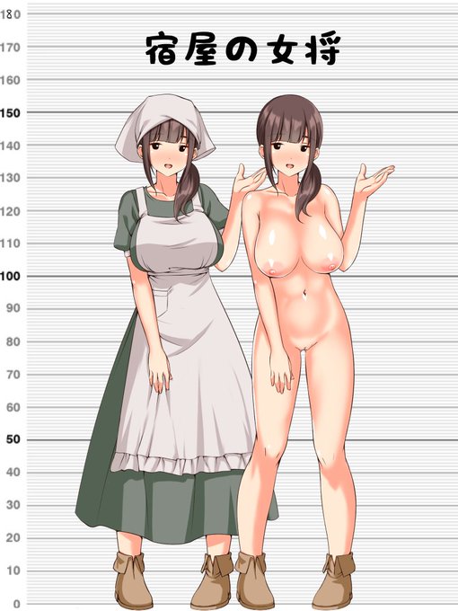 制作中のゲームのキャラデザ!
17人目「 宿屋の女将 」 
垂れ乳デカ乳輪… モブっ娘だからこそ好き勝手に欲望をぶつけた黒井好みのお乳のモブ娘! 