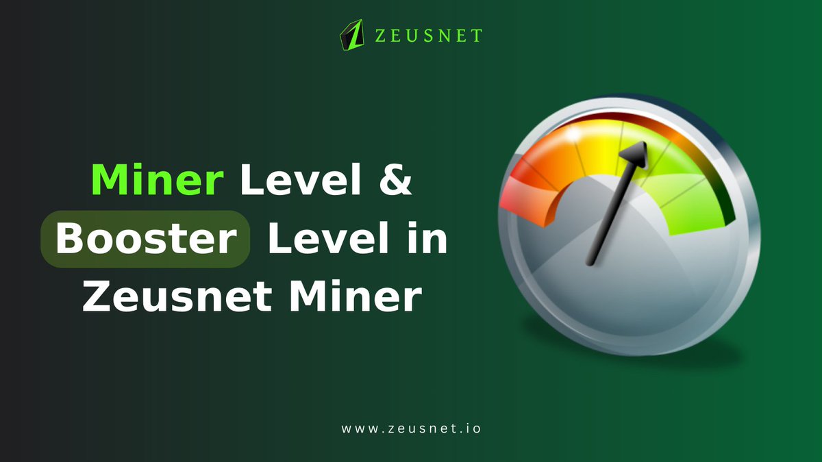 Increase Your Miner and Booster Levels to Boost Your ZNT Mining Income! 🚀 ⚡️Miner Level Your miner level is based on the number of direct referrals you bring in. ⚡️ Booster Level Your booster level depends on the number of miners within your referral network. #Zeusnet #ZNT