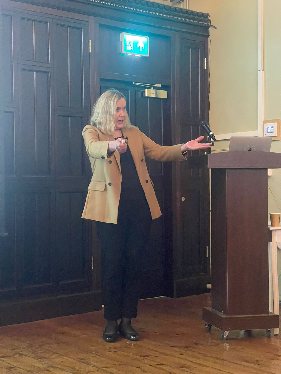 NUIMerrionSq's tweet photo. @NIKUnorway @cccdub Else Berit Eikeland, former Norwegian ambassador to Ireland, speaks about the importance of being on the map in her piece titled The cult of Saint Olav in Austrvugr, along the eastern Viking trade route, with a special focus on Estonia🇪🇪⚖️🗺️
#StOlafInireland #VikingDublin https://t.co/MRnDkLdwOf