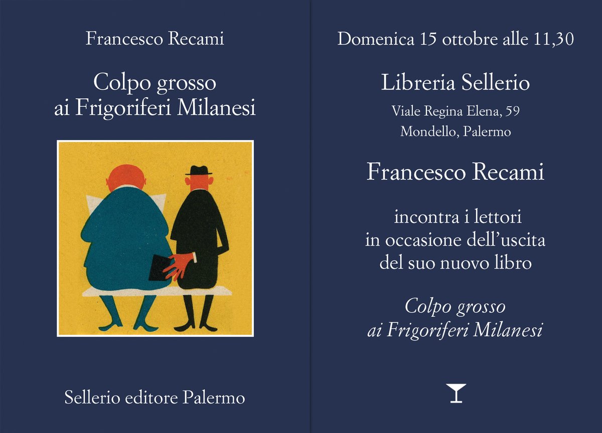 sellerioeditore's tweet photo. #savethedate  vi aspettiamo nella nostra libreria di Mondello domenica alle 11,30 in compagnia di Francesco #Recami #Palermo 
https://t.co/K6FNNJhFCV https://t.co/QGIWrul3Sk