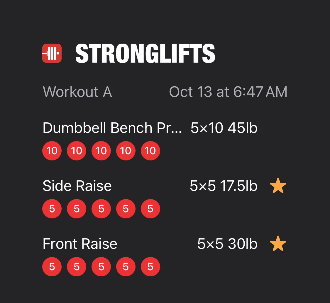 dirkfall's tweet photo. #stronglifts workout 445! https://t.co/sSeuXBHfo8