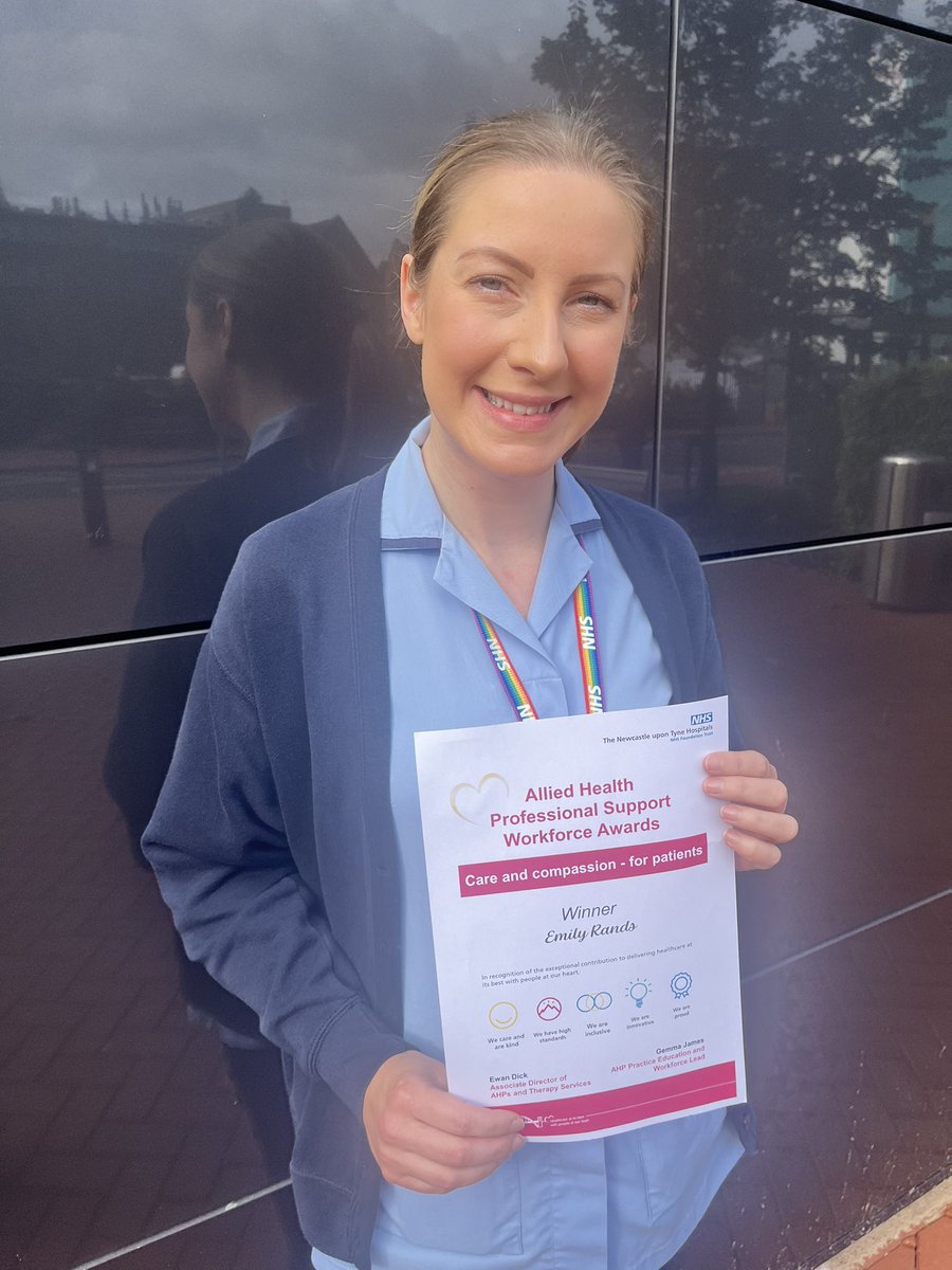 JenniferSkipsey's tweet photo. Congratulations to @millytho who won the ‘Care and compassion - for patients’ award! So well deserved and proud of you, you are amazing 👏🏼 @jenny_welford @r_raigan https://t.co/SsGrCJ8mcT