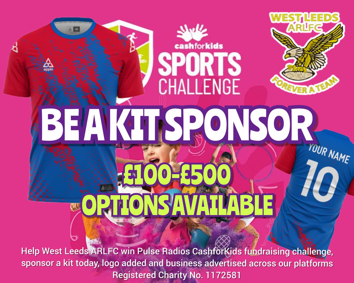 Last 3 days for our cashforkids campaign and we're still in need of a few kit sponsors for our ladies, U13 girls and U9s kits! Any businesses want to help out, either £100, £200 or a main £500 one? Get in touch asap! RT, share, help! #cashforkidsnwy #sportschallenge