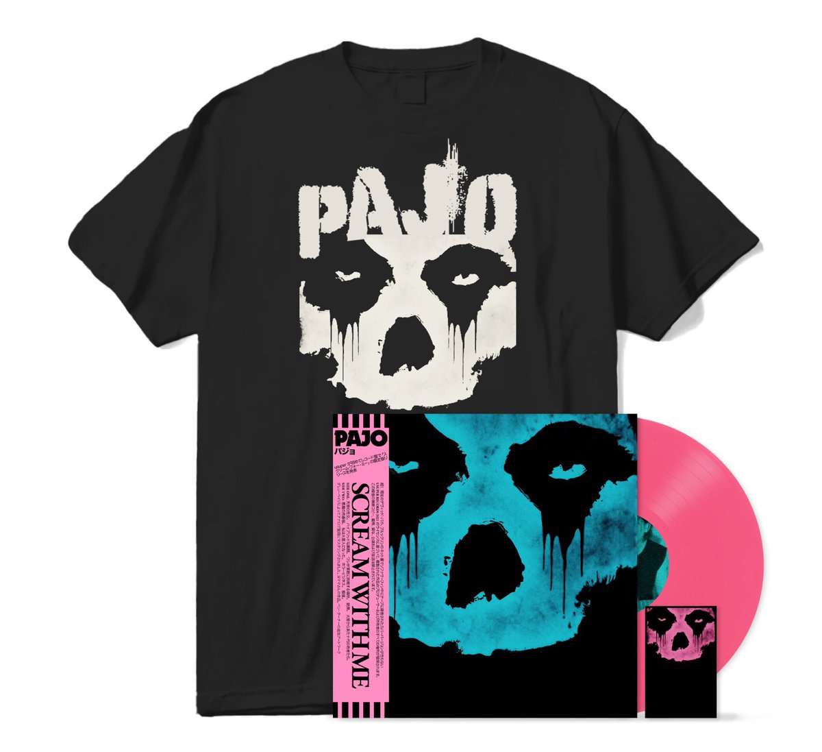 OUT NOW!!!! DAVID PAJO - SCREAM WITH ME 140G FLOURESCENT PINK VINYL GLOW IN THE DARK CASSETTE SCREAM WITH ME IS AN ACOUSTIC COVERS ALBUM OF MISFITS SONGS, RECORDED BY PAJO DIRECT TO CASSETTE WHILST COUCH SURFING IN BROOKLYN NY. Usupermusic.com