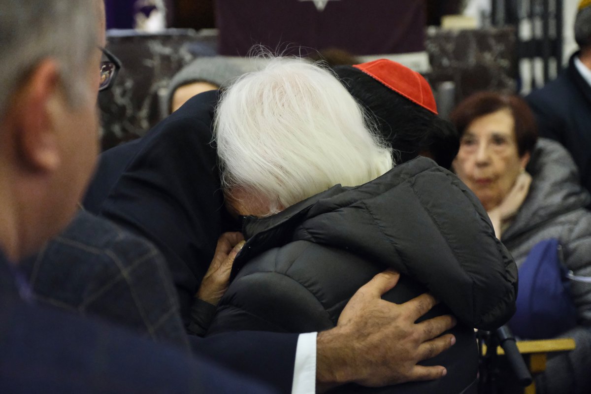 'Your grief is my grief.' A powerful image as @ScotGovFM @HumzaYousaf took time to speak with, and comfort, the mother and family of Glasgow born Bernard Cowan who was killed this weekend in Israel.