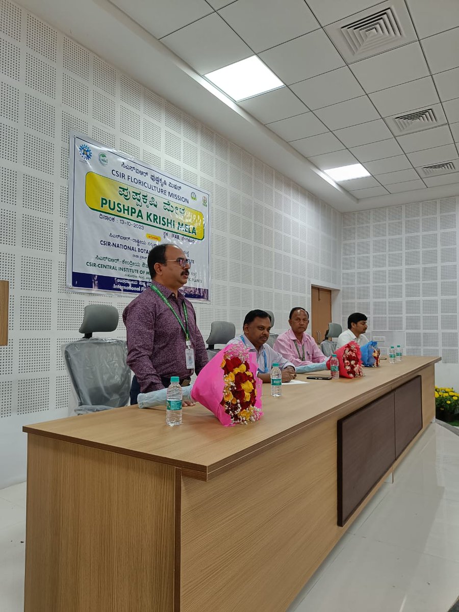 Sundaresan Velusamy (@resanvs) on Twitter photo Pushp Krishi Mela organized by <a href="/csirnbrilko/">CSIR-NBRI</a> and <a href="/CSIRCIMAP/">CSIR-CIMAP</a> under <a href="/CsirFlori/">CSIR Floriculture Mission</a> at IFAB Bengaluru on 13 Oct 2023. More than 100 farmers from Karnataka participated <a href="/PrabodhTrivedi/">Prabodh Trivedi</a>, <a href="/akshasany/">Jagarnath Jai</a>, <a href="/CSIR_IND/">CSIR, India</a>, <a href="/nayakasanjeeva/">Dr. Sanjeeva Nayaka</a>, <a href="/rajeshcimap/">Rajesh Verma</a>, <a href="/vspragadheesh/">VS Pragadheesh</a> Pushp Krishi Mela organized by <a href="/csirnbrilko/">CSIR-NBRI</a> and <a href="/CSIRCIMAP/">CSIR-CIMAP</a> under <a href="/CsirFlori/">CSIR Floriculture Mission</a> at IFAB Bengaluru on 13 Oct 2023. More than 100 farmers from Karnataka participated <a href="/PrabodhTrivedi/">Prabodh Trivedi</a>, <a href="/akshasany/">Jagarnath Jai</a>, <a href="/CSIR_IND/">CSIR, India</a>, <a href="/nayakasanjeeva/">Dr. Sanjeeva Nayaka</a>, <a href="/rajeshcimap/">Rajesh Verma</a>, <a href="/vspragadheesh/">VS Pragadheesh</a>