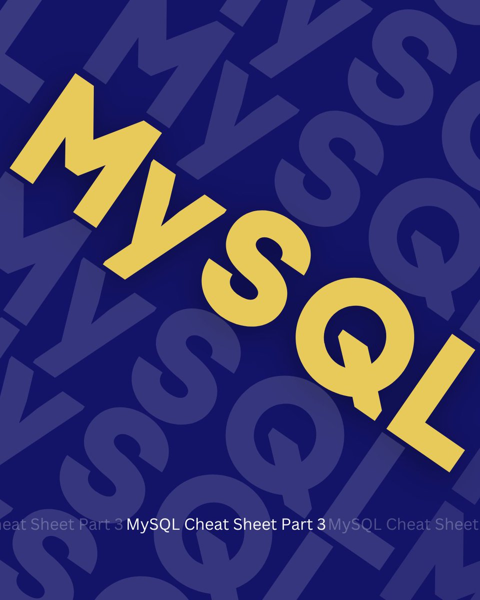 1stepGrow's tweet image. ๐ Elevate Your SQL Skills: Part 3! ๐ก
๐ต Create Tables
๐ต View Data
๐ต Delete Effortlessly
Master SQL at @1stepgrow! ๐
#SQLMastery #DataMagic #TechTraining