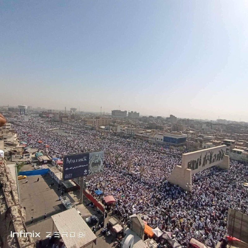 Sindhi_Chokri_'s tweet photo. The scenes from across the Arab world are breathtaking. This is Tahrir Square in Baghdad, Iraq. May humanity come together to stop this slaughter. 

#FreePalestine https://t.co/3au7bO2FYs