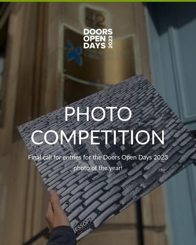 📢 Last chance to enter 📢

Send us your amazing images of the festival by 16th October 2023 to be in with a chance of winning some exciting prizes!

To enter, share your photograph with the Doors Open Days team on social media using #PhotoCompDOD