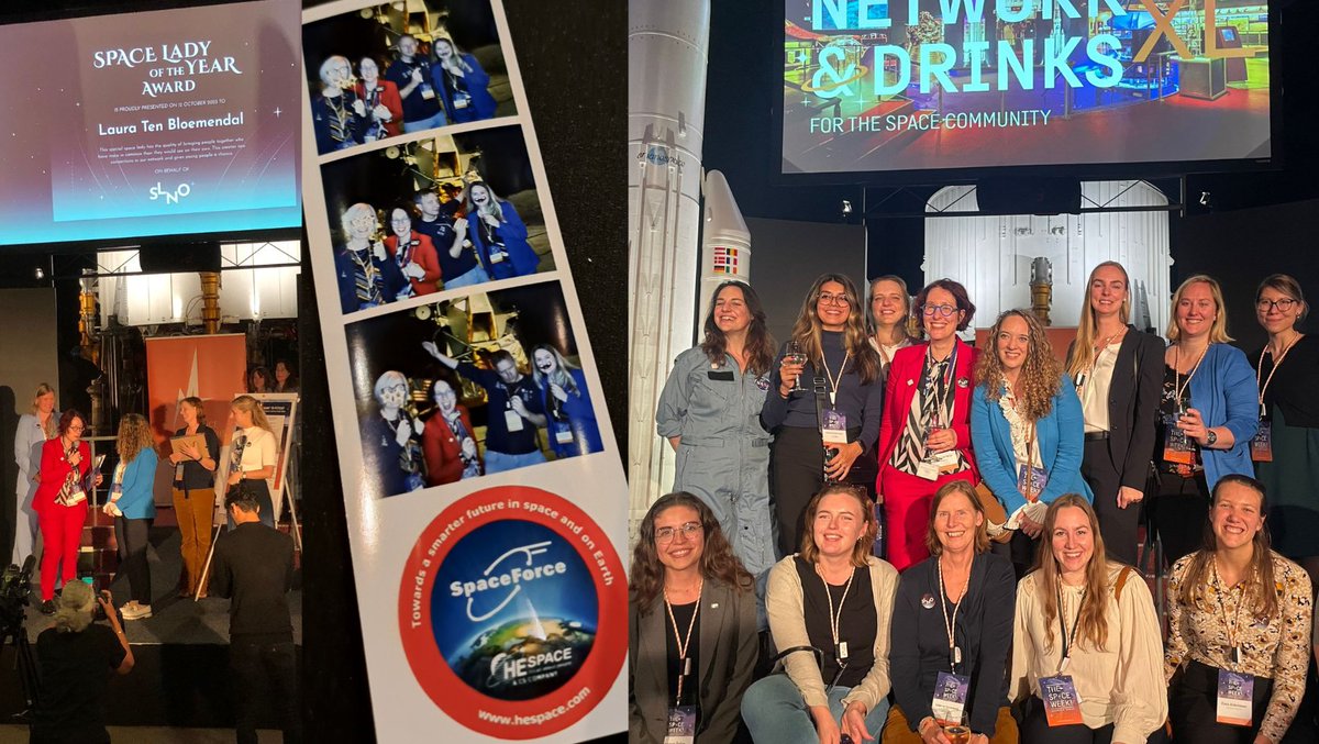 HE_Space's tweet photo. Yesterday HE Space Operations was delighted to be part of @nl-space-campus π¨βπ Network and Drinks XL π©βπ !
#ESA #TSWNL #thespaceweekNL #HESpace #spaceindustry #spaceforall #weneedmorespace #discoverspace #spacetechnology #spacesolutions https://t.co/YNhUp1Q6b5