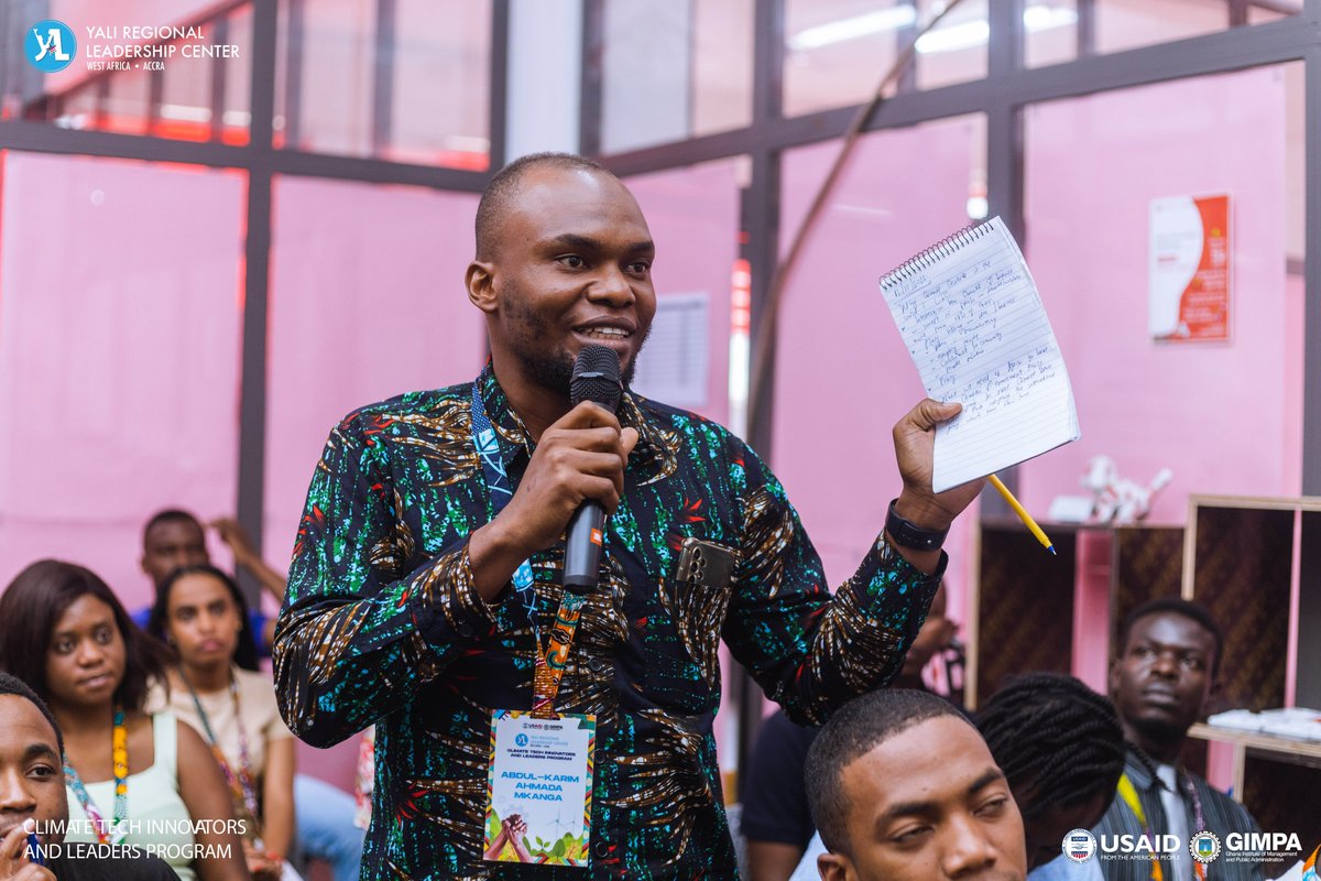 YALIRLCWAAccra's tweet photo. Our Climate Tech Innovators delved into sessions on climate tech developments, business, civic, and policy challenges. As week 1 wraps up, we're excited for the enriching engagements in the next two weeks. 🌍💡 #YaliClimateTechProgram #ClimateInnovation https://t.co/YsFsOCRaWM