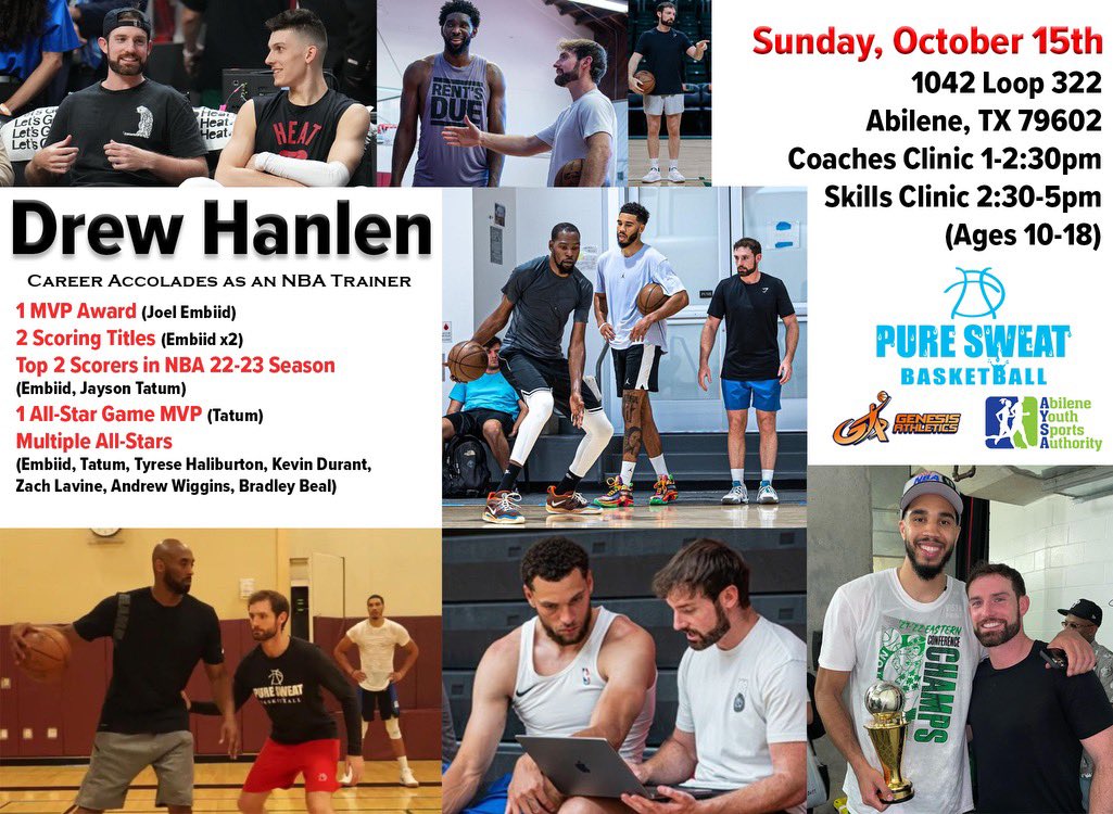 Coming to Abilene, TX… Coaches Clinic and Player Clinic.  Sign up at <a href="/Abileneysa/">AbileneYouthSportsAuthority</a> or abileneysa.org