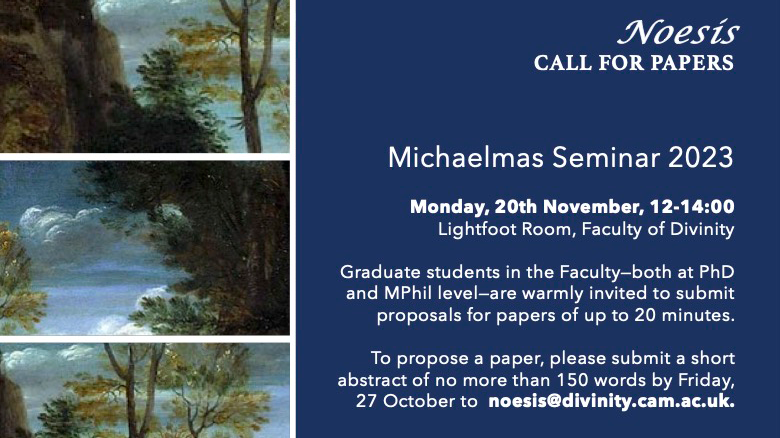 NoesisCambridge's tweet photo. Call for papers for the Michaelmas Noesis Seminar! https://t.co/j8242hFqK6