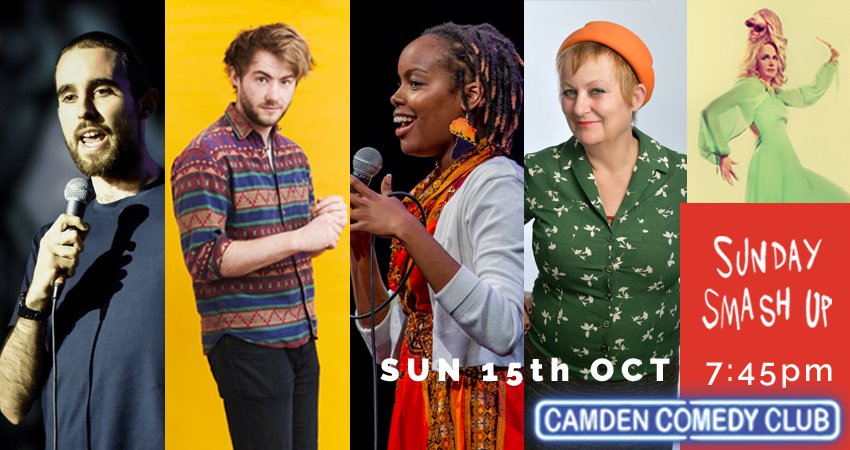 Lovely LOVELY L O V E L Y line up this weekend at Sunday Smash Up @CamdenComedy Club @CamdenHead GOOD TIMES with @BenWPope @ChiltonlukeLuke @charmianhughes @SharonWanjohi_ ! 7.45pm wegottickets.com/event/592574