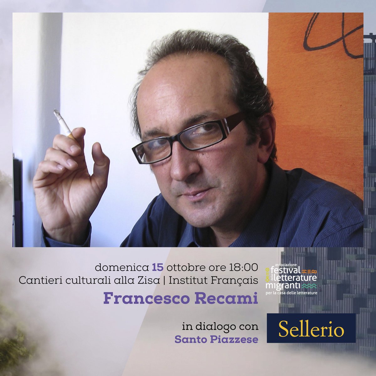sellerioeditore's tweet photo. #Palermo Alle 18 all' Institut français  Francesco #Recami vi aspetta al @FLM_Palermo  i. In dialogo con Santo Piazzese, presenterà l'ultimo volume della serie della Casa di ringhiera, "Colpo grosso ai Frigoriferi Milanesi". https://t.co/5VcAMa3vS2
