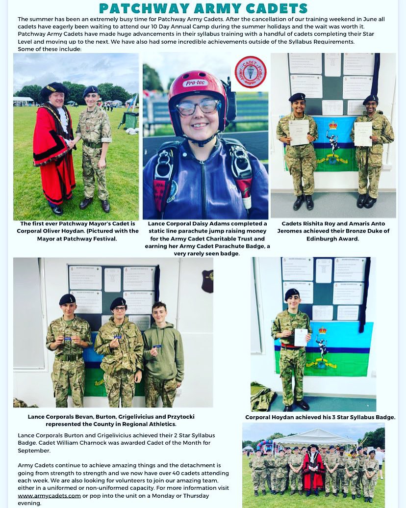 Patchway Army cadets making the local news paper. #goingfurther @ArmyCadetsUK