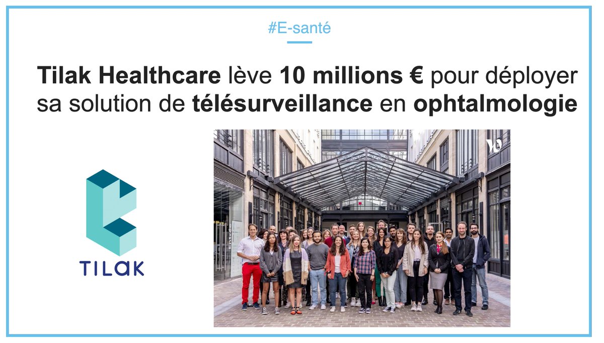 Jerome Leleu (@jeromeleleu) on Twitter photo Veille #Esanté : 🚀 👁️ La startup <a href="/Tilakhealthcare/">Tilak Healthcare</a> lève 10 millions € pour déployer sa solution "OdySight" de #télésurveillance en ophtalmologie.
🙌 Un très grand bravo <a href="/EGasser/">Eric Gasser</a> et toute l'équipe de pour poursuivre ce beau développement !
📌 tinyurl.com/4mufhjm5 #hcsmeufr Veille #Esanté : 🚀 👁️ La startup <a href="/Tilakhealthcare/">Tilak Healthcare</a> lève 10 millions € pour déployer sa solution "OdySight" de #télésurveillance en ophtalmologie.
🙌 Un très grand bravo <a href="/EGasser/">Eric Gasser</a> et toute l'équipe de pour poursuivre ce beau développement !
📌 tinyurl.com/4mufhjm5 #hcsmeufr