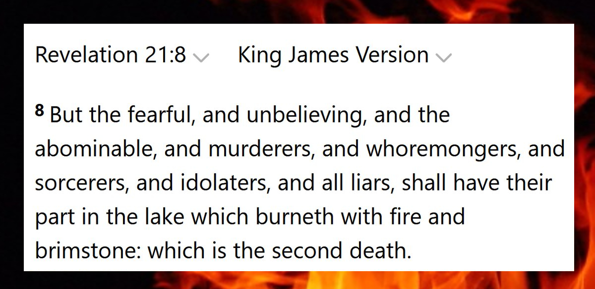 Revelation 21:8  

#Bible #Jesus #Christ #JesusChrist #God