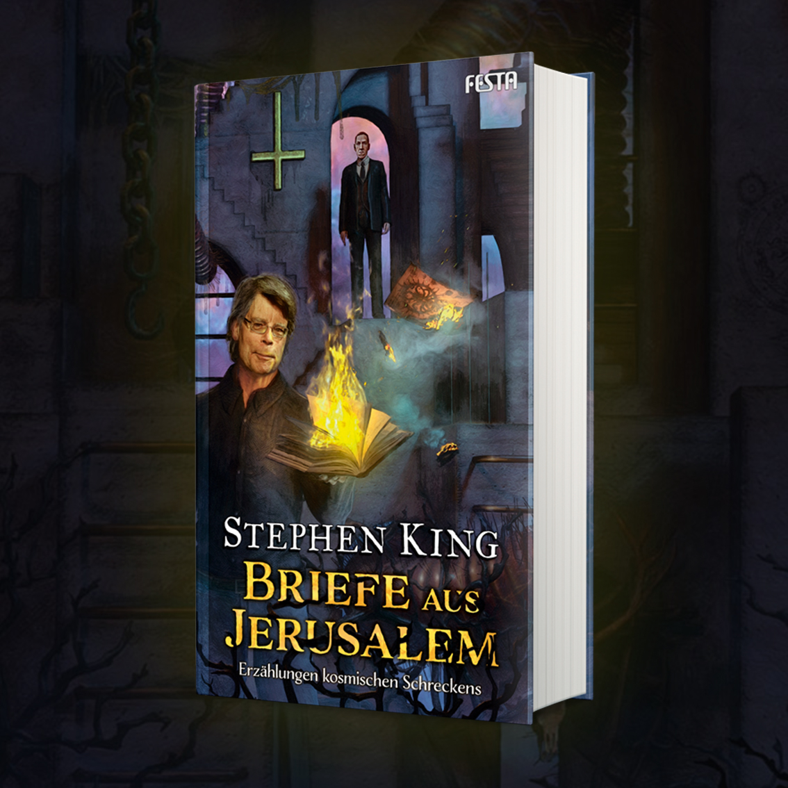 Im Dezember wird bei <a href="/FestaVerlag/">Festa Verlag</a> die Storysammlung "Briefe aus Jerusalem" mit Lovecraft/Cthulhu-Storys von Horror-Meister <a href="/StephenKing/">Stephen King</a> erscheinen. Umschlag &amp; Illustrationen stammen von Dirk Berger – das lange Vorwort von mir. Große Ehre. Große Freude.