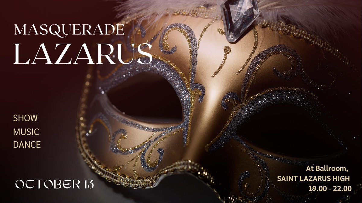 SAINTLAZoffcial's tweet photo. |          #13friSAINTLAZ ,

     🥀💃🏙 ⸻MASQUERADE LAZARUS ! งานเต้นรำปิดภาคเรียนที่หนึ่งประจำปีการศึกษา 2006 @ โถงจัดงาน

     ค่ำคืนสุดท้ายในรั้วเซนต์ลาซารัส ขอเชิญคาบาลทุกคนเข้าร่วมงานเลี้ยงเต้นรำสวมหน้ากากเพื่อสัมผัสความงดงามของบรรยากาศในค่ำคืนอันศักดิ์สิทธิ์ https://t.co/uuinJSwAQZ