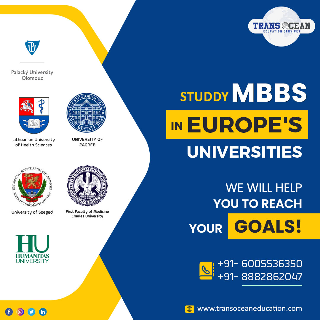 Planning to study abroad? Let's plan out your dream to make it a reality with the help of #TransoceanEducation. Study #MBBS in Europe's universities for an innovative experience. 
#europestudy #AbroadStudy #medicalstudents #medicalstudy #doctorstudying #mbbsuniversity