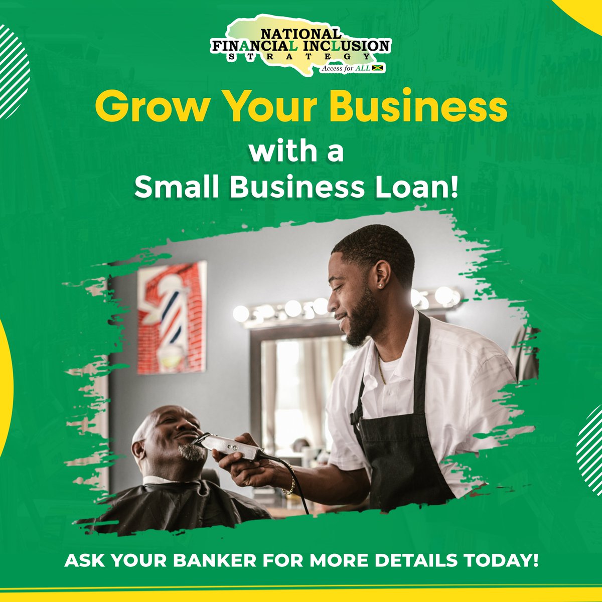 CentralBankJA's tweet photo. Are you looking to start or grow your business?
Do you need a loan to get started? Ask your
banker about small business loans today, and
get started with the one that's right for you.
#SmallBusinessLoans #NFISexplained https://t.co/5KBd42Jpca