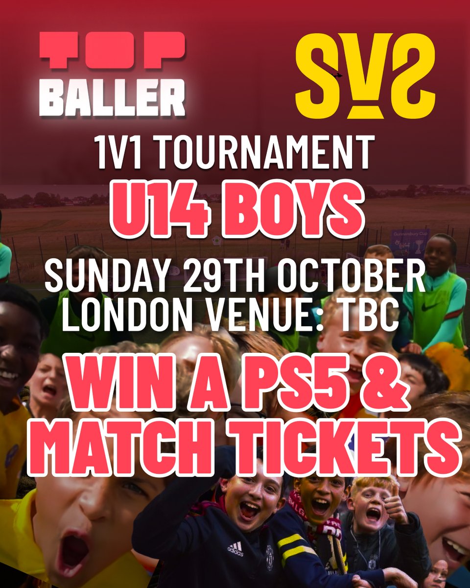 TOP BALLER & SV2 ARE LINKING UP FOR OUR FIRST U14/U13’s JUNIOR BALLERS 1V1 TOURNAMENT!

Sunday 29th of October Top Baller & SV2 are going to hold a 1V1 Tournament for the launch of our new U14/U13’s boys category!

#topballer #football #soccer #academyfootball #grassroots