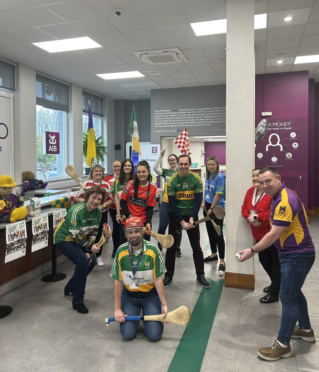 Marie Barry (@marietbarry) on Twitter photo Lots of friendly rivalry in AIB Fermoy in support of #GoalJerseyDay best of luck to <a href="/BrideRoversGAA/">Bride Rovers GAA</a> in replay and <a href="/StCatherinesGAA/">St Catherine's GAA & Camogie</a> <a href="/CastlelyonsJuv/">Castleyons Juv GAA</a> Senior <a href="/KilworthGaa/">Kilworth GAA</a> in County Finals
#TheToughest <a href="/colmanscollege/">St. Colmanâs College, Fermoy</a> <a href="/ColChraoibhin/">ColĂĄisteAnChraoibhĂn</a> <a href="/LoretoFermoy/">Loreto Fermoy Cork</a> Lots of friendly rivalry in AIB Fermoy in support of #GoalJerseyDay best of luck to <a href="/BrideRoversGAA/">Bride Rovers GAA</a> in replay and <a href="/StCatherinesGAA/">St Catherine's GAA & Camogie</a> <a href="/CastlelyonsJuv/">Castleyons Juv GAA</a> Senior <a href="/KilworthGaa/">Kilworth GAA</a> in County Finals
#TheToughest <a href="/colmanscollege/">St. Colmanâs College, Fermoy</a> <a href="/ColChraoibhin/">ColĂĄisteAnChraoibhĂn</a> <a href="/LoretoFermoy/">Loreto Fermoy Cork</a>