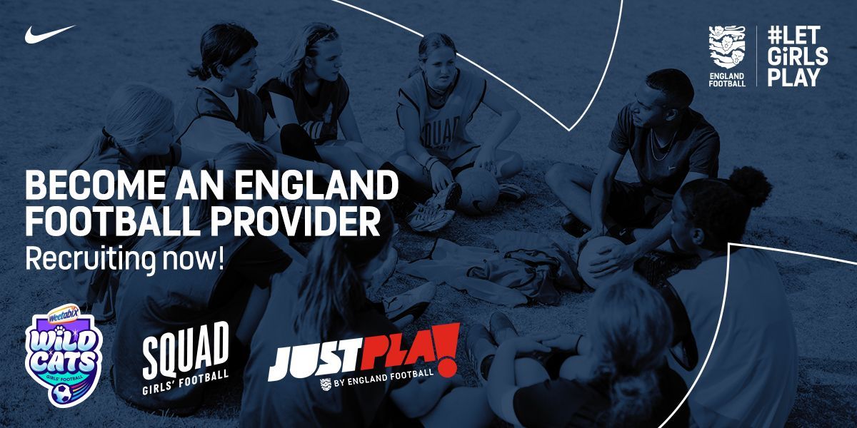 Want to make a difference and help women & girls to ... Gain confidence ✅ Form new friendships ✅ Build core football skills ✅ Why not become an England Football provider? Find out more ➡️ bit.ly/3ITSK5O #LetGirlsPlay