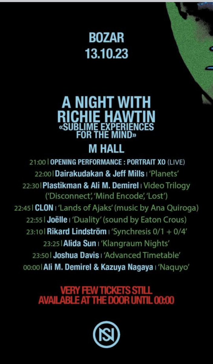 clonworks's tweet photo. We’ll be in Brussels this evening for A Night with Richie Hawtin @richiehawtin at @BozarBrussels @Nuits_sonores. Our film Lands of Ajaks with music by @anaquiroga_ plays as part of the Sublime Experiences for the Mind programme amongst amazing artists. Looking forward ❤️‍🔥 https://t.co/aLQ4xHi9ge