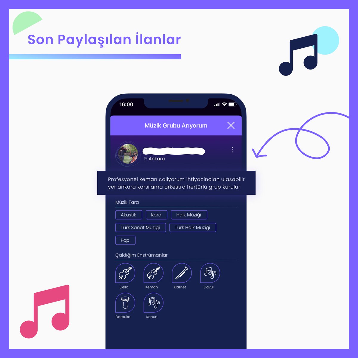 armonyapp's tweet photo. Armony’de İlanlara Göz Atın! 🎼 Tutkulu müzisyenleri ve müzik gruplarını bulmak için hemen ilanları inceleyin. Birlikte muhteşem müzik yapmaya başlayın. 🎸🎤

https://t.co/zlFja2RXfn https://t.co/PtDRJOJOoC