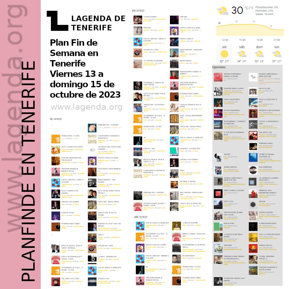 lagendatf's tweet photo. #planfinde en #tenerife hasta el domingo 15 de octubre https://t.co/YydyUdEYar https://t.co/VdvFcCHtUK