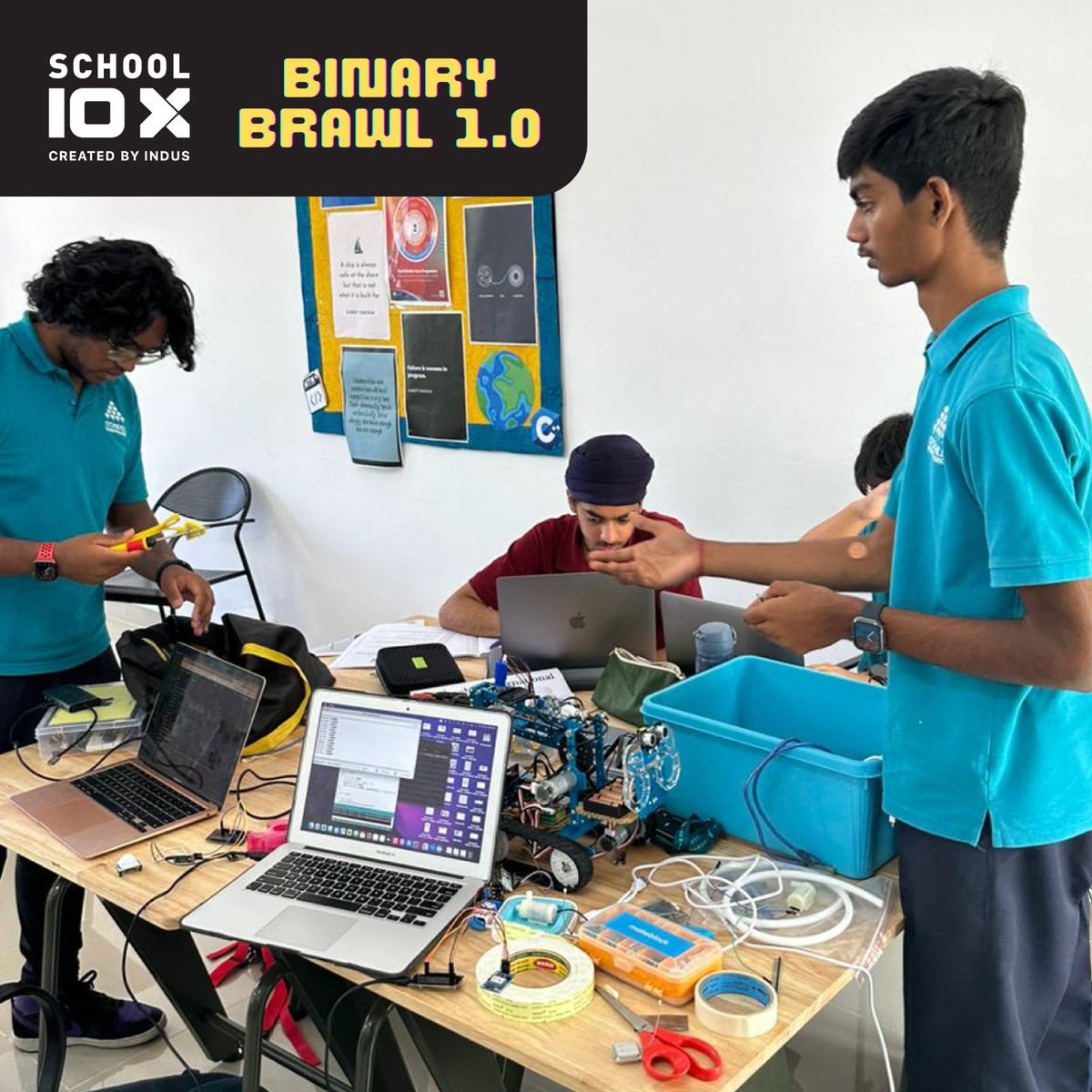 10xinternation's tweet image. The event so far has been a whirlwind of talent and tenacity. Here are the exclusive glimpses of Binary Brawl 1.0 as students from diverse schools showcase their brilliance and innovation in full swing!
#10xinternationalschool  #codinghackathon #codinghackathon2023 #codingodyssey