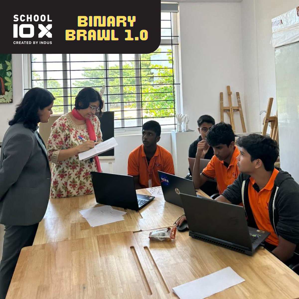10xinternation's tweet image. The event so far has been a whirlwind of talent and tenacity. Here are the exclusive glimpses of Binary Brawl 1.0 as students from diverse schools showcase their brilliance and innovation in full swing!
#10xinternationalschool  #codinghackathon #codinghackathon2023 #codingodyssey